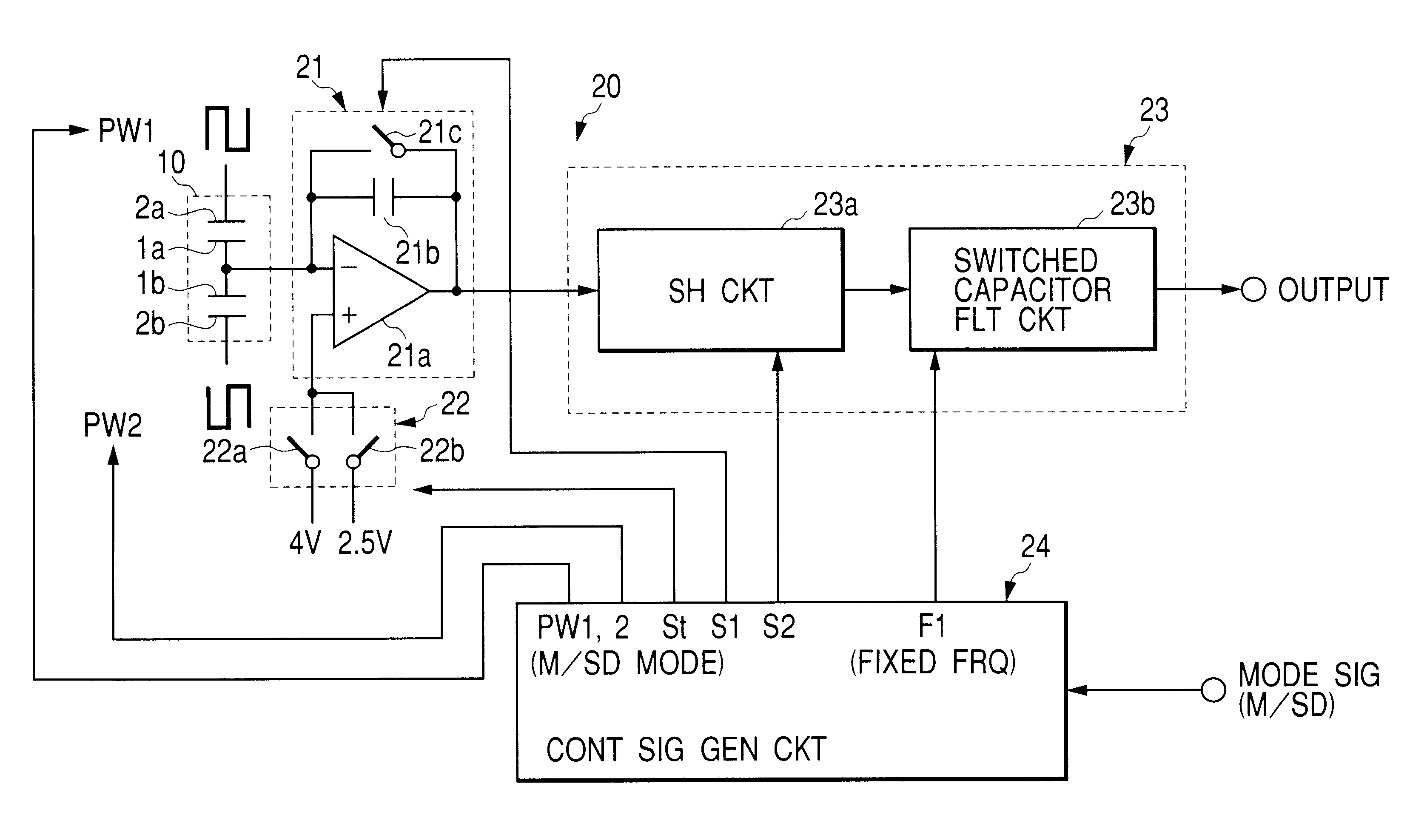 Capacitive physical quantity sensor