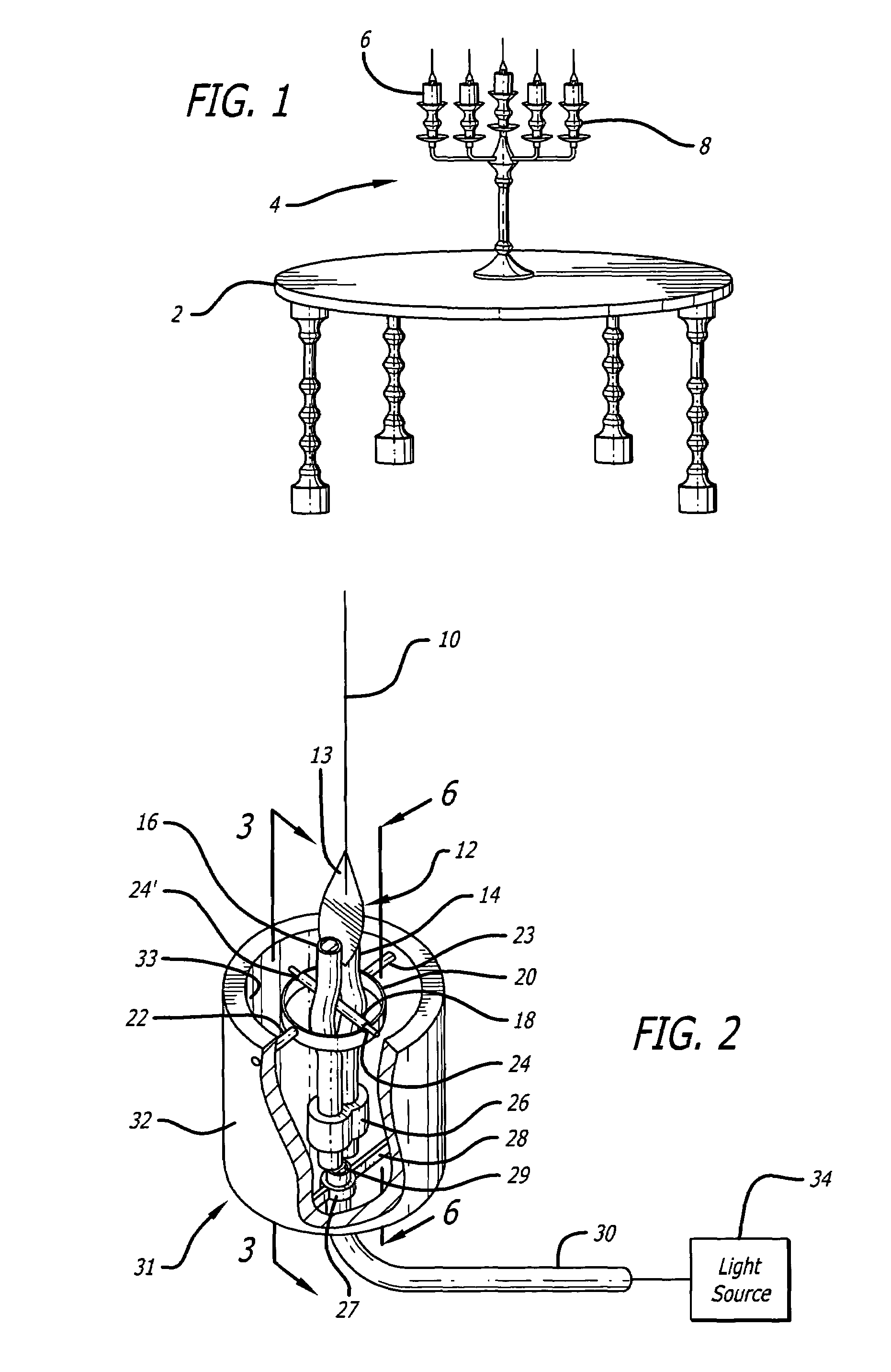 System and method for generating a flickering flame effect