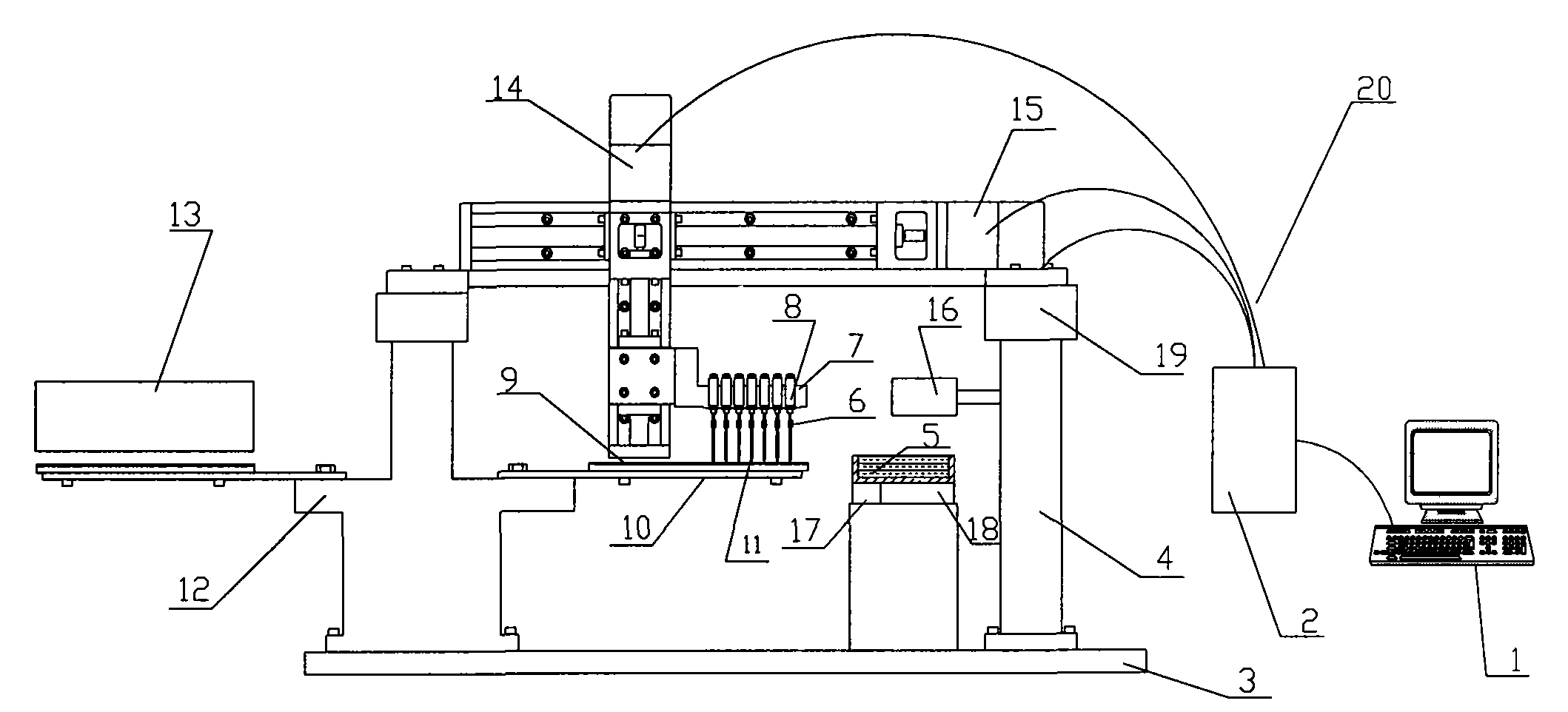 Glue-dipping type braille printing device