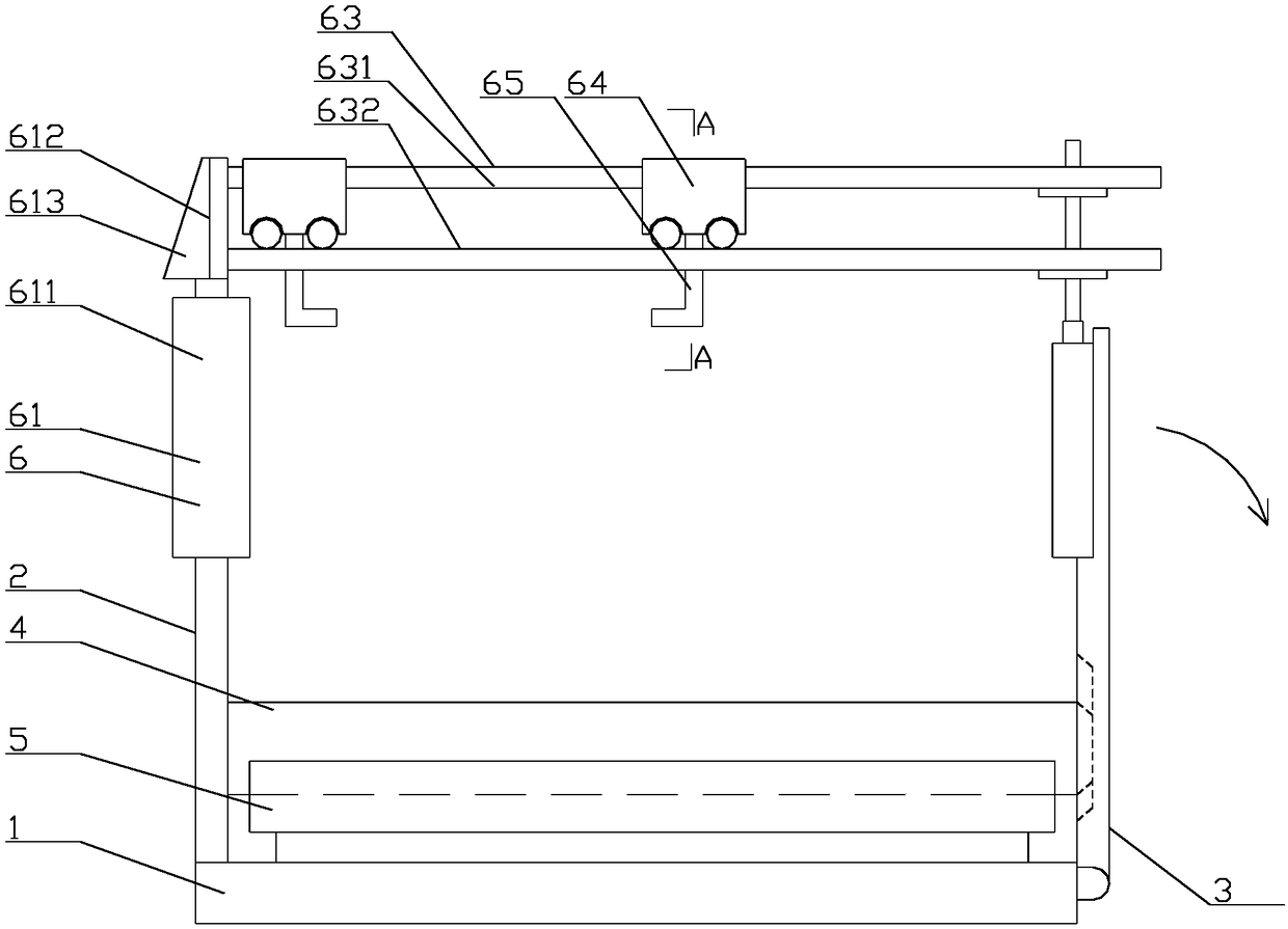 A steel plate reel device