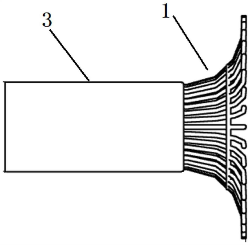 Omnidirectional electron emission device based on deflection grid electrode