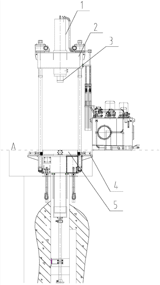 A kind of dummy shaft hydraulic press