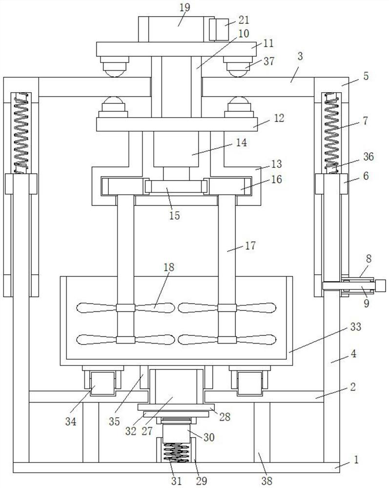 Stirring device for vermicelli processing