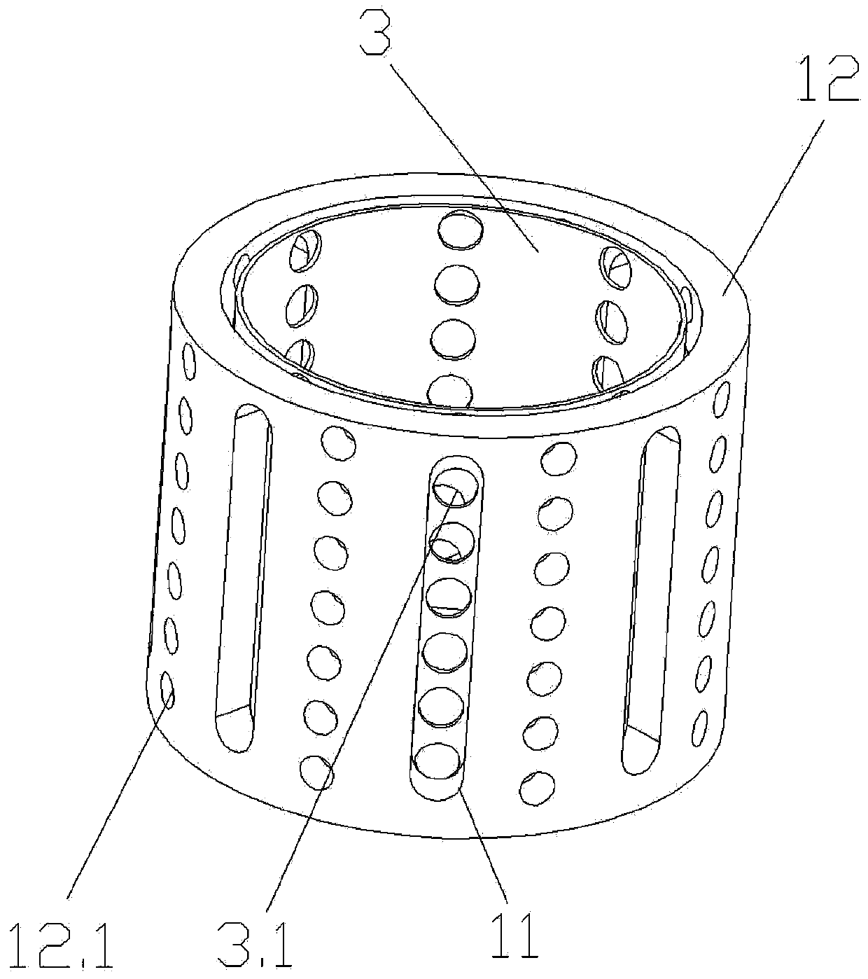 A straw briquetting device for adjusting the molding size