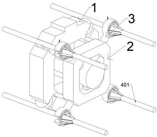 Spacer for removing entanglements on high-voltage line