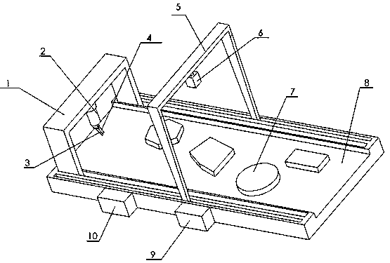 Steel plate groove cutting method based on visual recognition