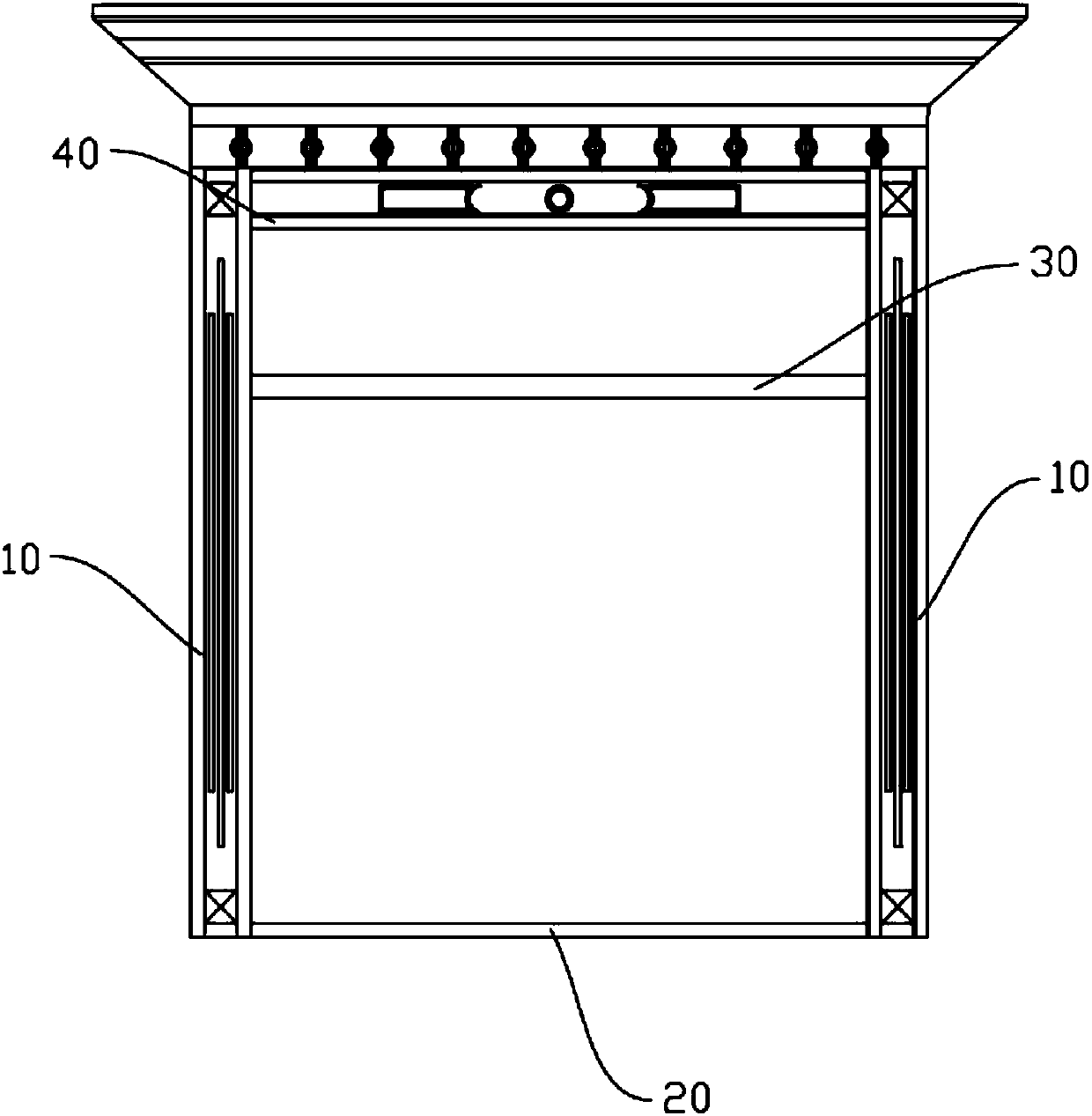 Integrated large-frame door