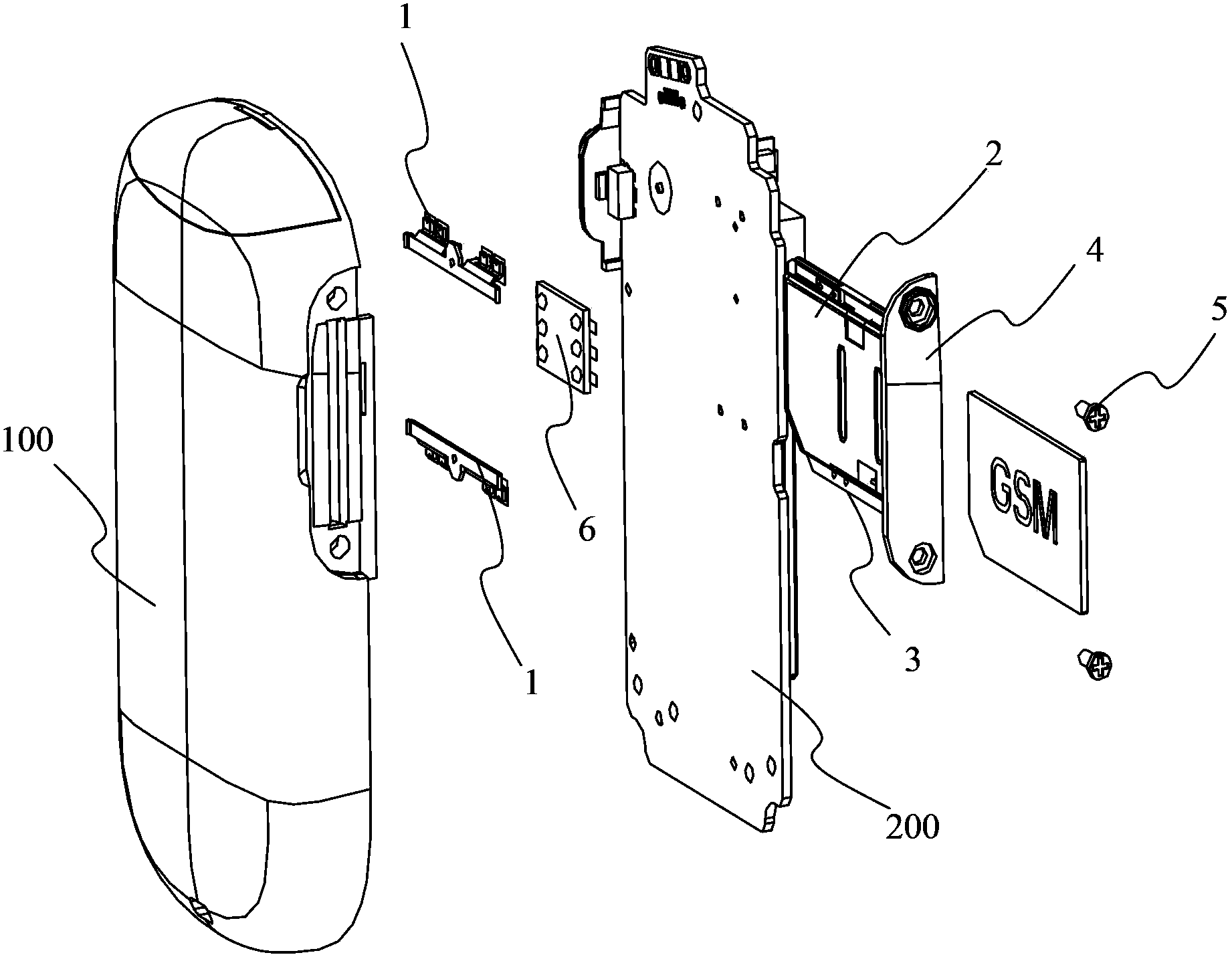 Drawer-type mobile phone SIM card inserting mechanism