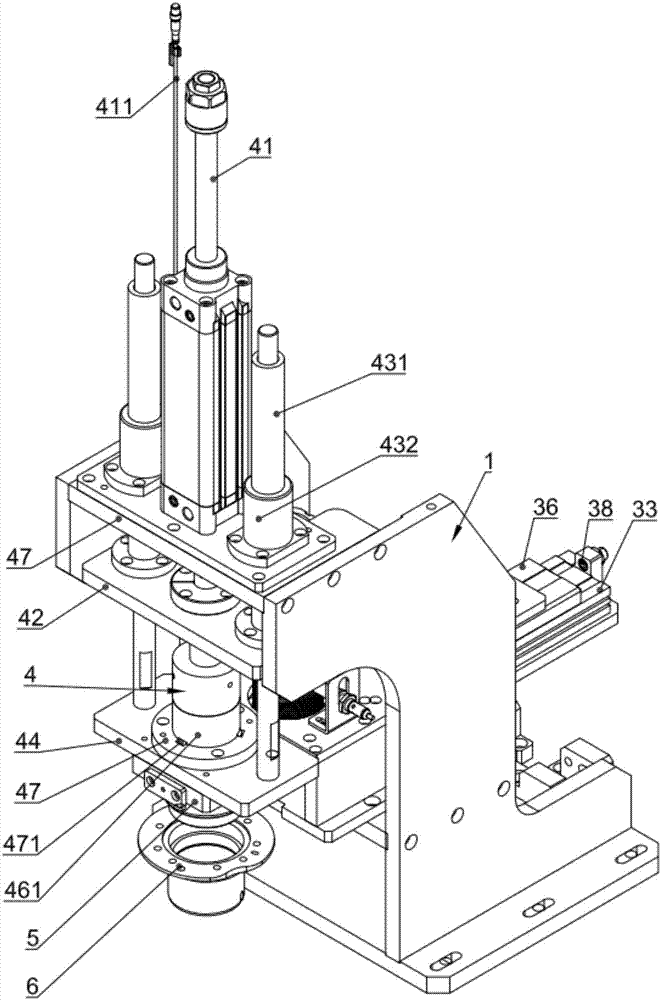 Automatic snap spring assembling device