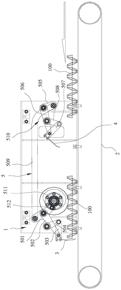 An orderly feeding mechanism for conveying line