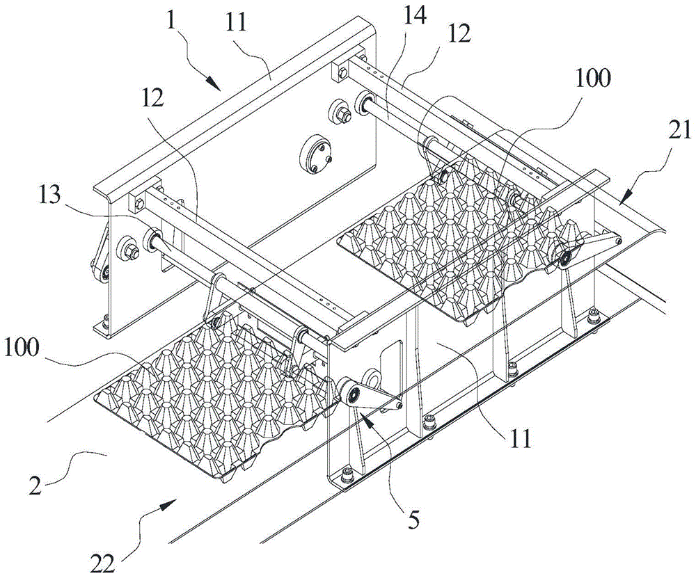 An orderly feeding mechanism for conveying line