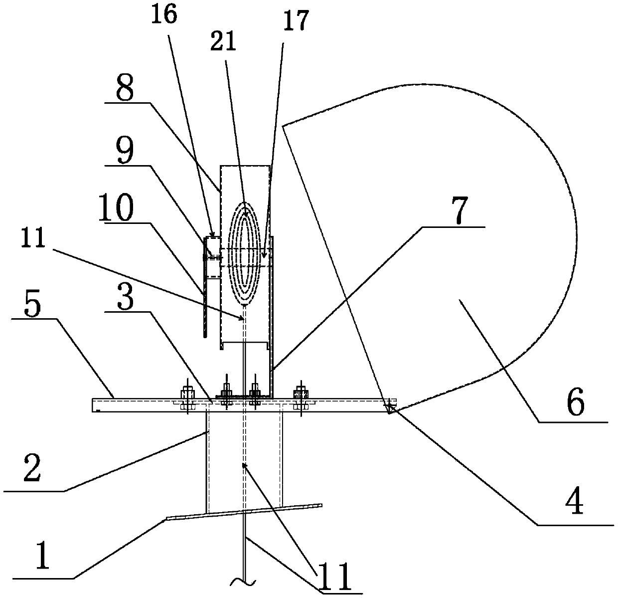 Oil storage tank oil gauging matching device convenient facilitating opening and closing oil gauging hole