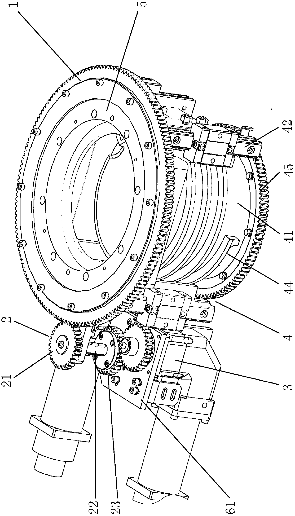 Rotary lifting structure and moving van