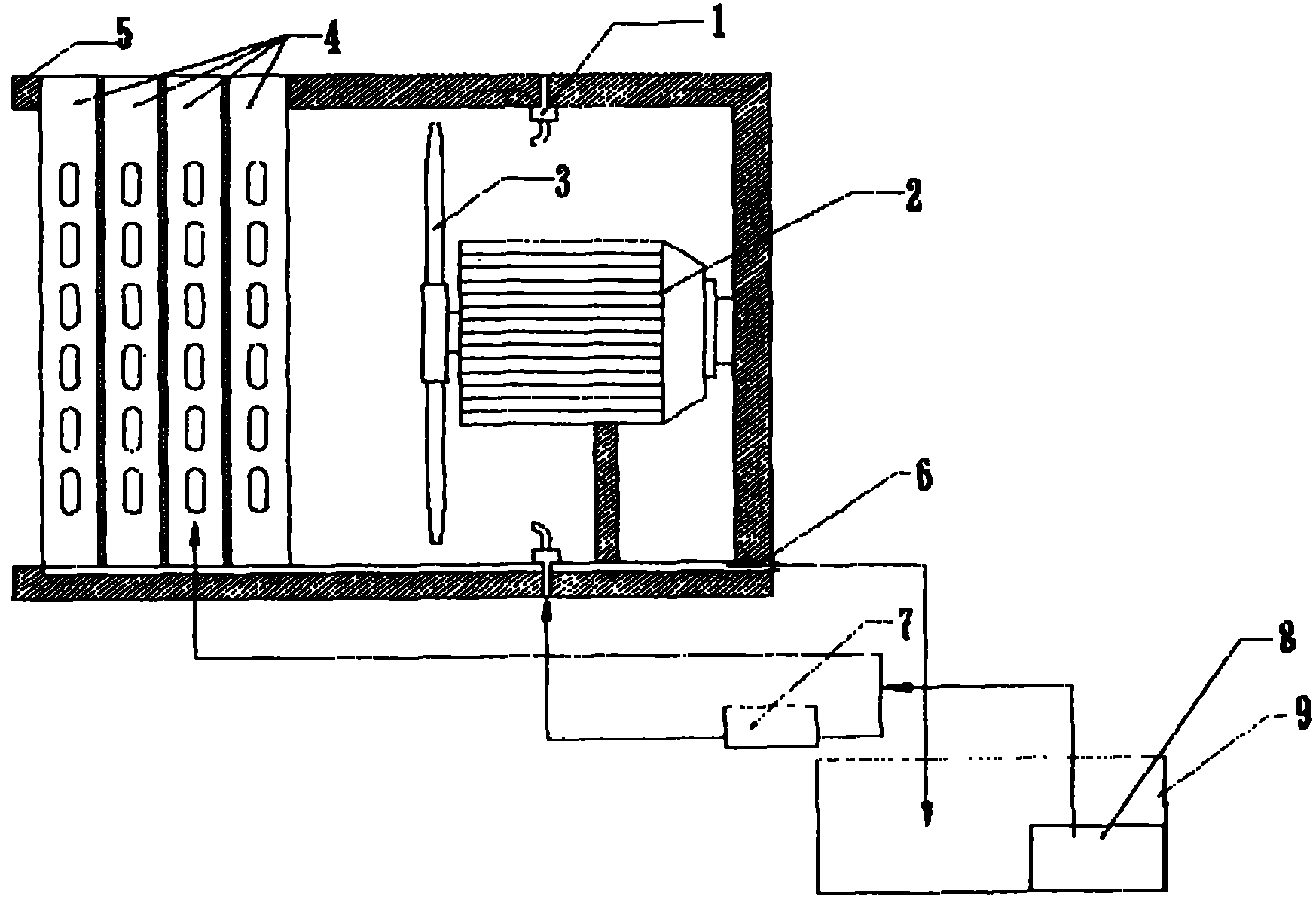 Cooling and humidifying type heat exchange device