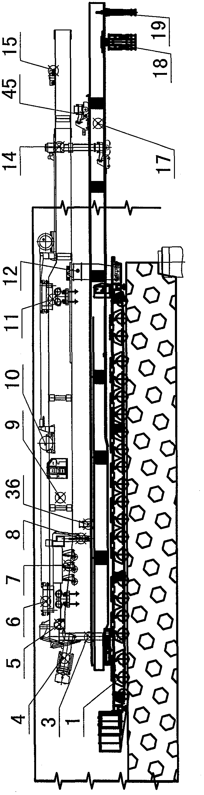 Split guide beam type tunnel-passing bridge girder erecting machine