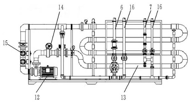 Water-based spraying line coating recycling device