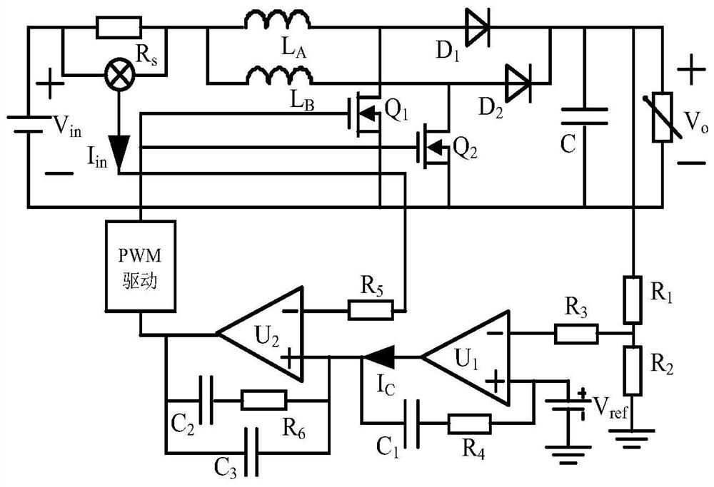 High-power pulse laser power supply circuit