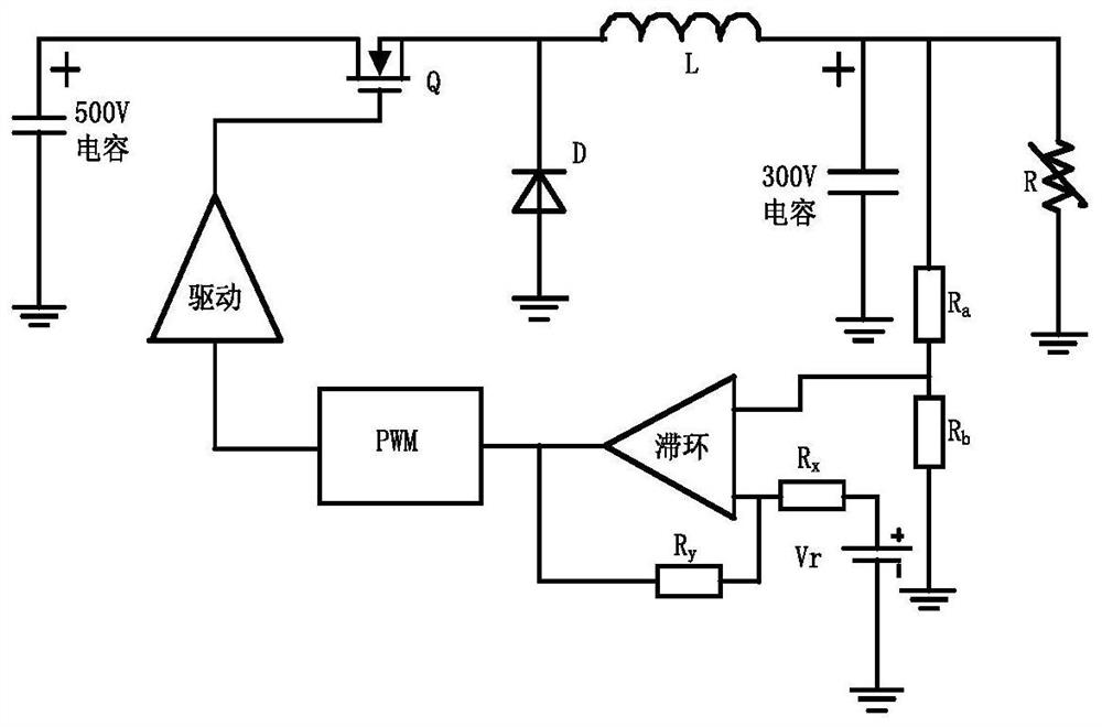 High-power pulse laser power supply circuit