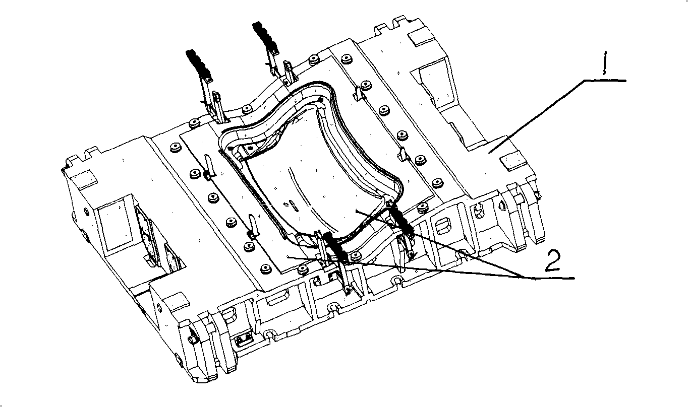 Method for detecting optical photograph of large mold casting blank