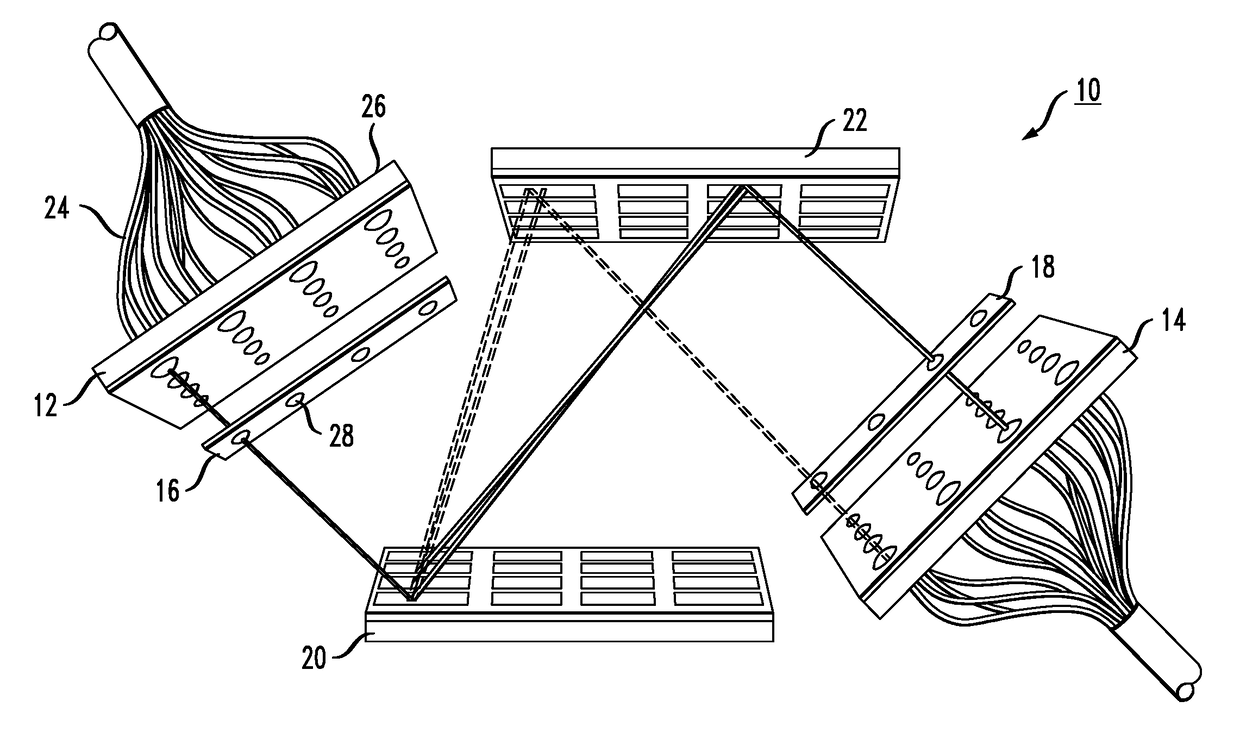 Monolithic Two-Dimensional Optical Fiber Array