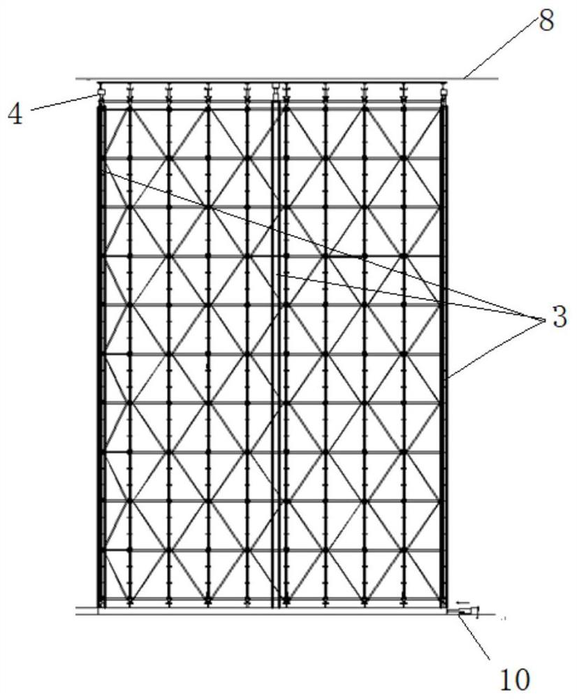 Construction method of heavy-duty lining trolley and lining formwork of push-pull type buckle support