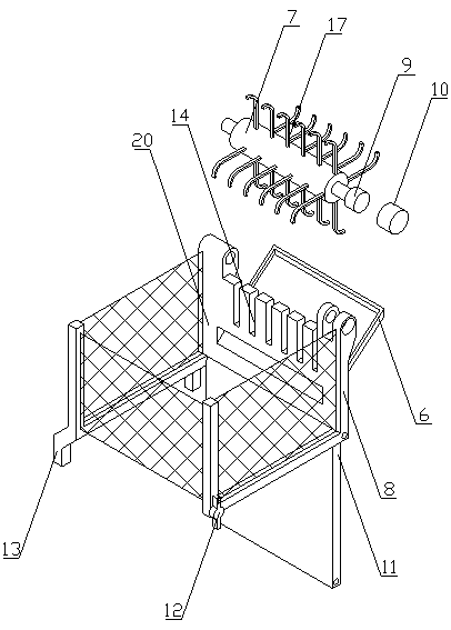 River channel sewage outlet solid waste filtering device