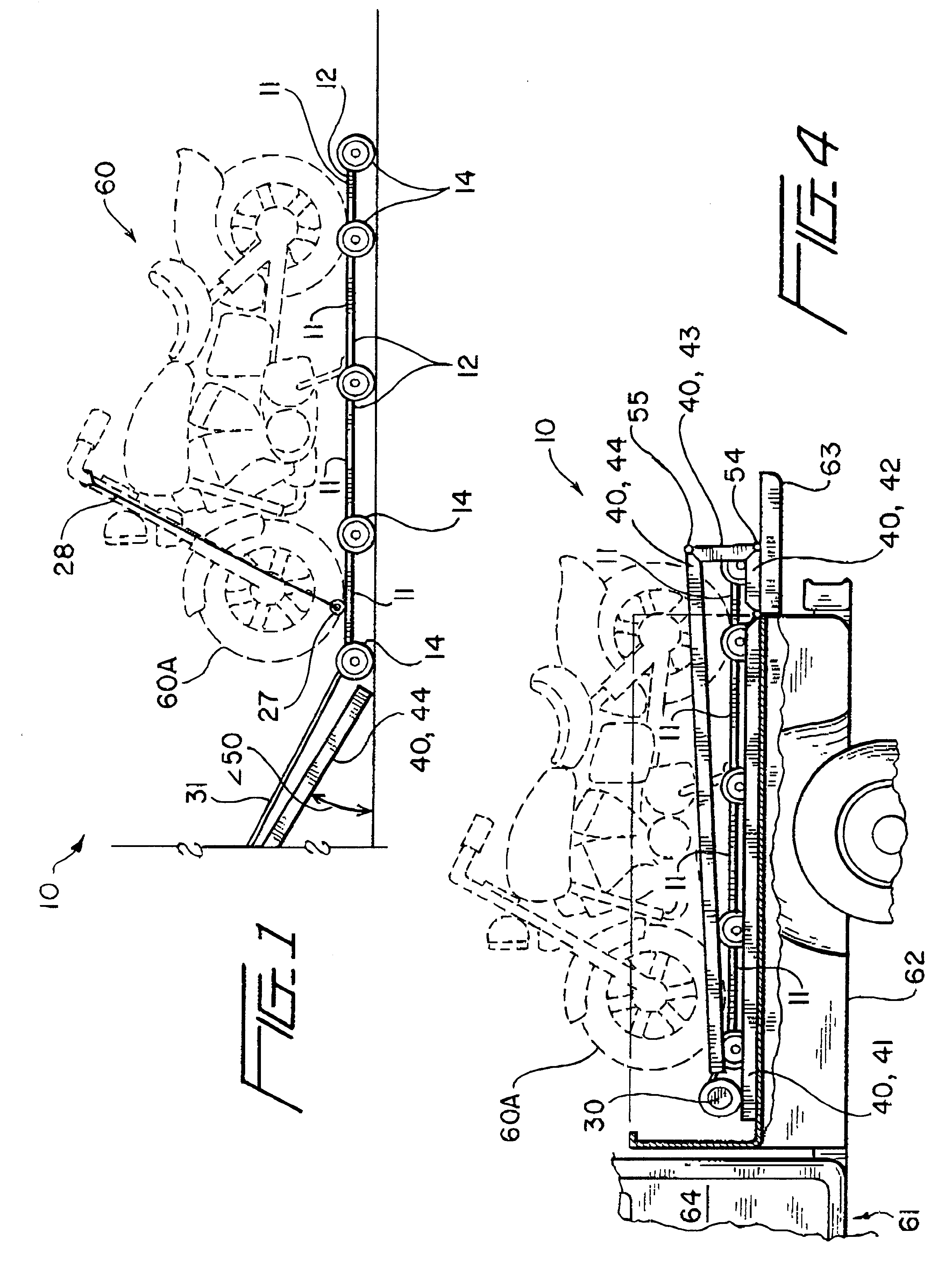 Apparatus for loading and unloading a vehicle bed