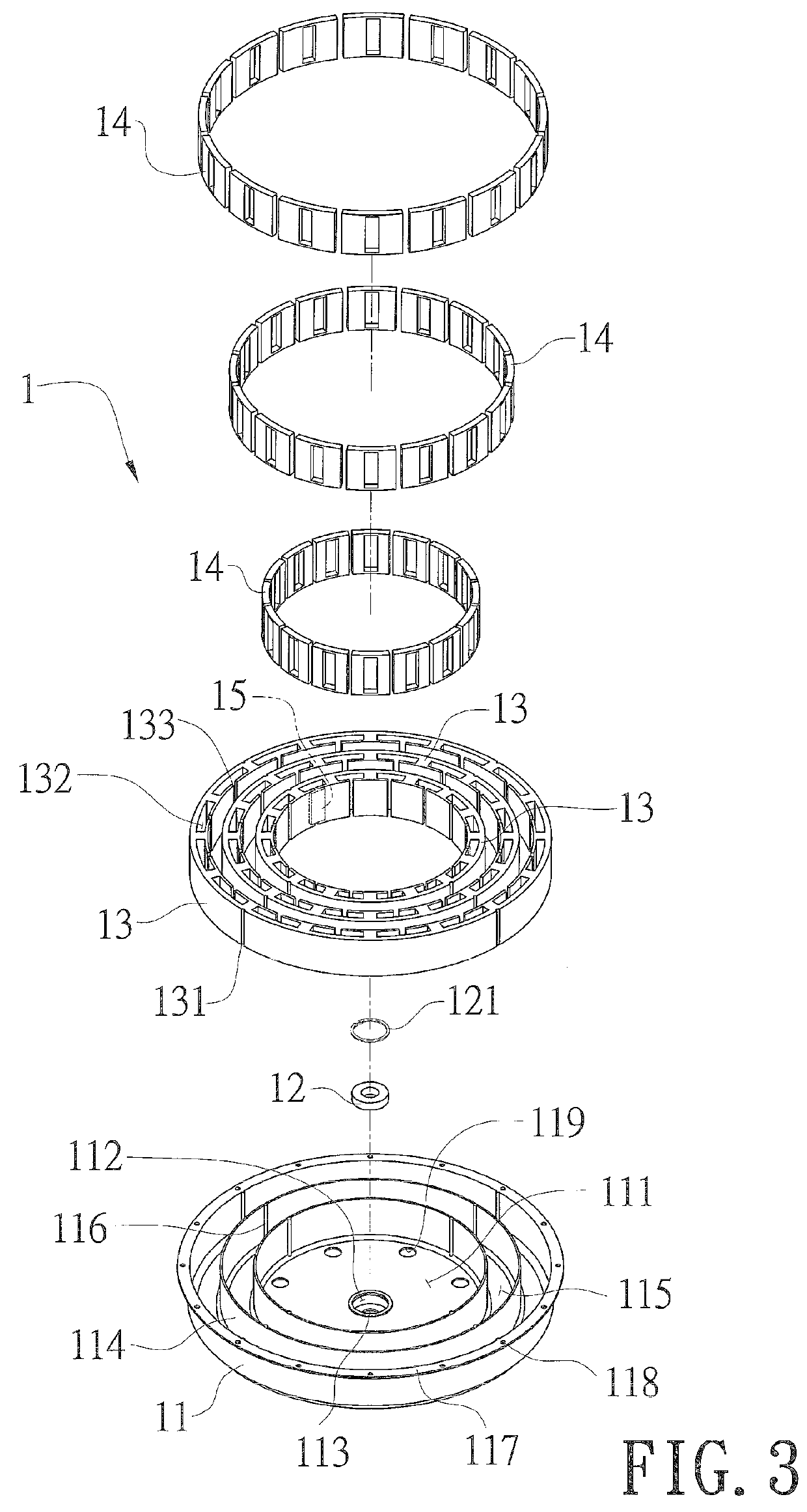 Multi-ring disc motor