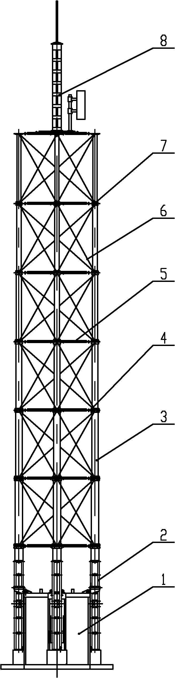 Pneumatic lifting communication tower