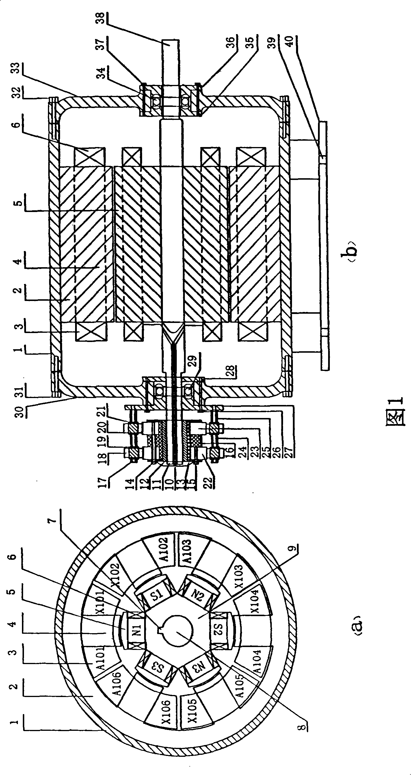 Single-phase reluctance generator