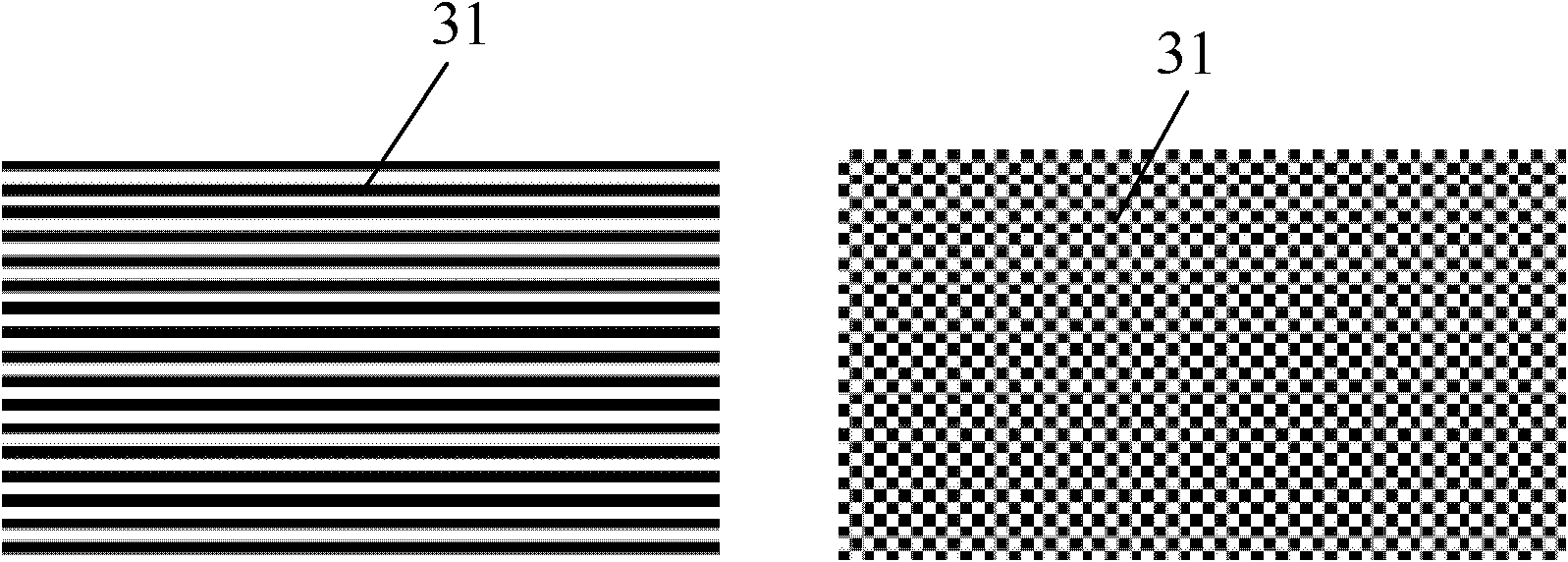 Line-staggered and tessellated rendering method and device for three-dimensional video