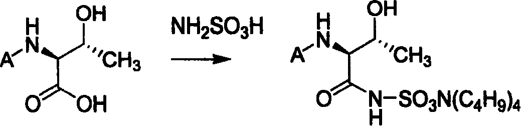 Process of synthesizing (2S-trans)-3-methyl-4-oxo-1-azacyclo butyl sulfonic acid