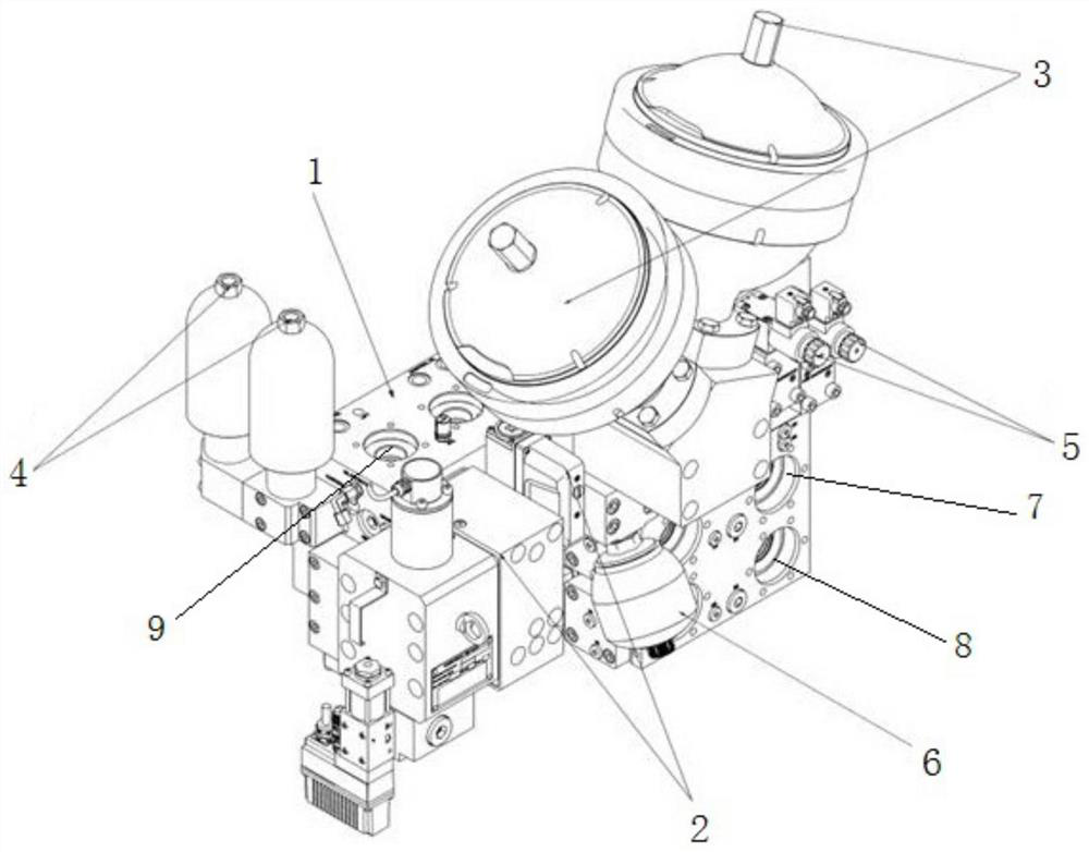 Marine LGIP host gas distribution block