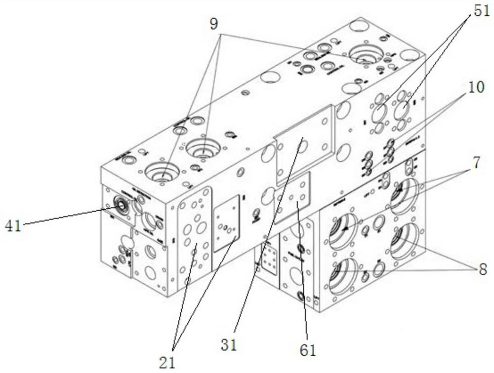 Marine LGIP host gas distribution block