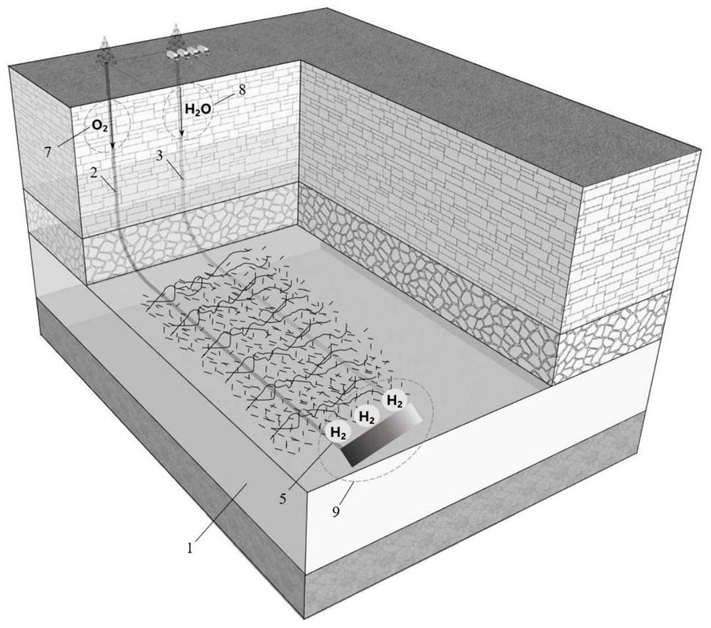 A bio-high temperature gasification combined mining method for hydrogen production from coal