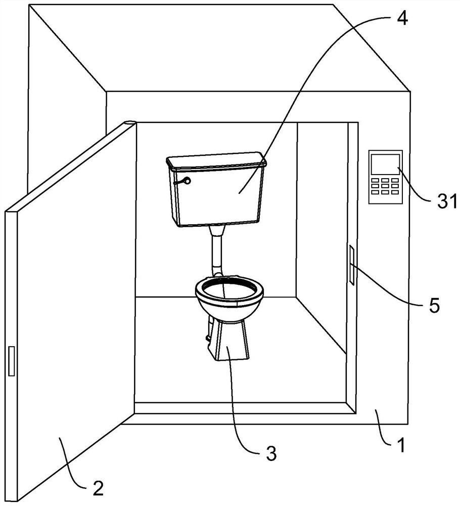 Intelligent energy-saving movable environmental-friendly public toilet and control system thereof