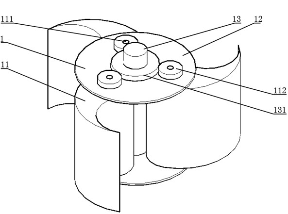 Blade automatically-opening/closing device of vertical-axis wind-driven generator wind wheel