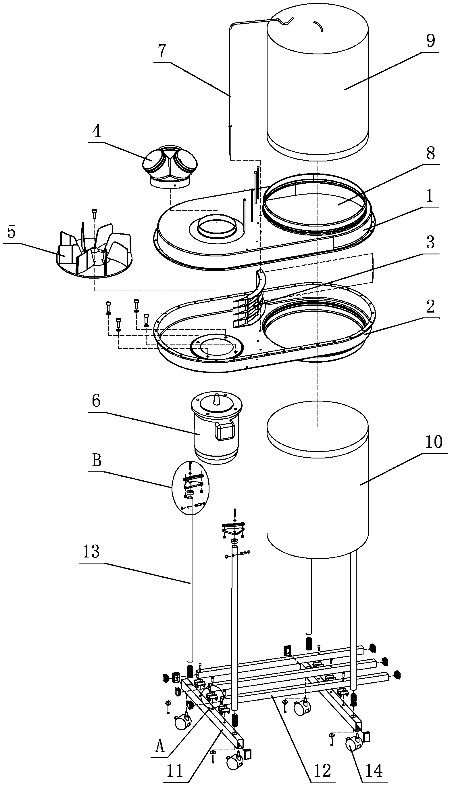 Wood-working machine dust collector and packing foam thereof