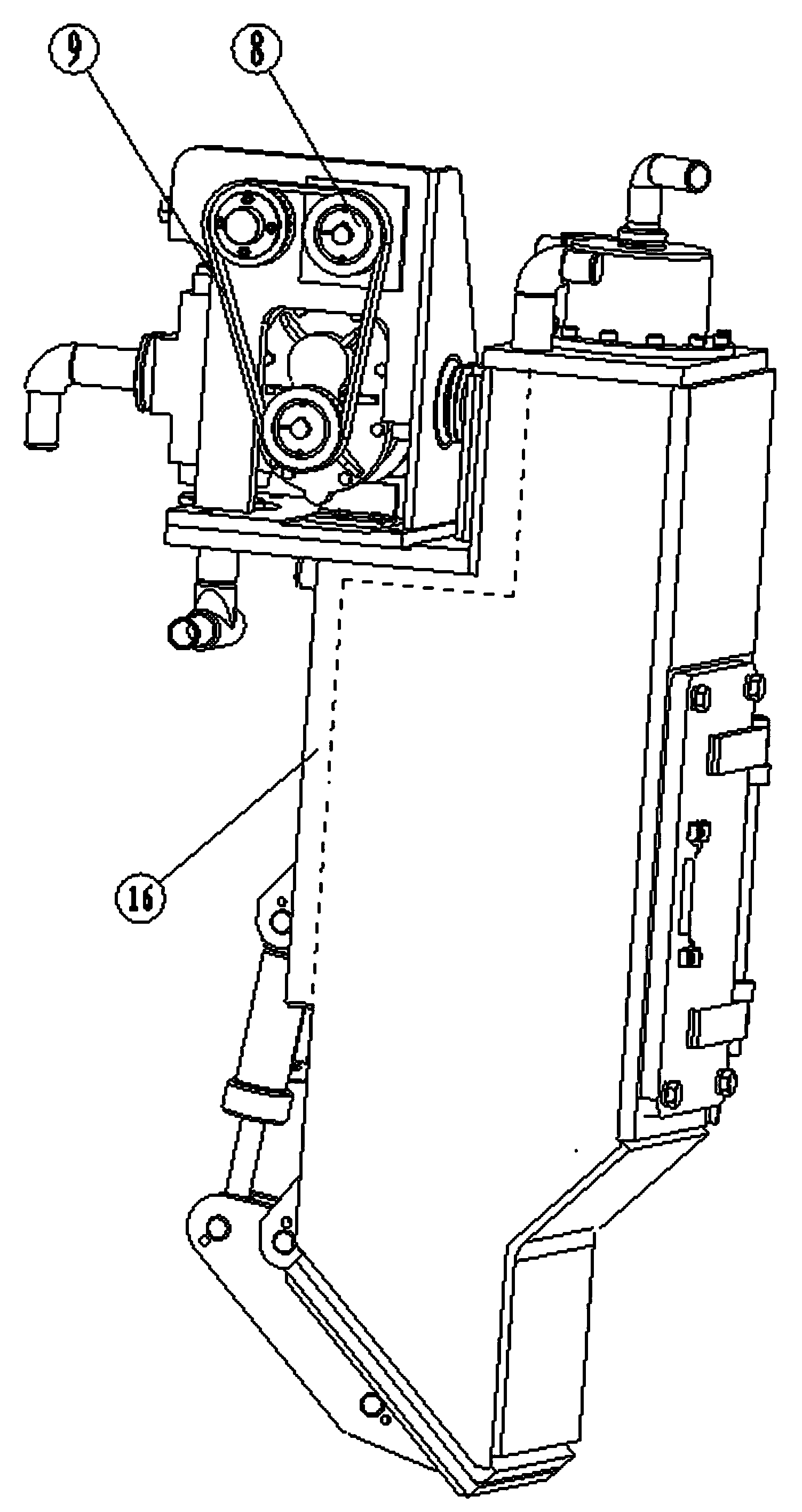 Integrated vacuum negative-pressure three-level dust removal system