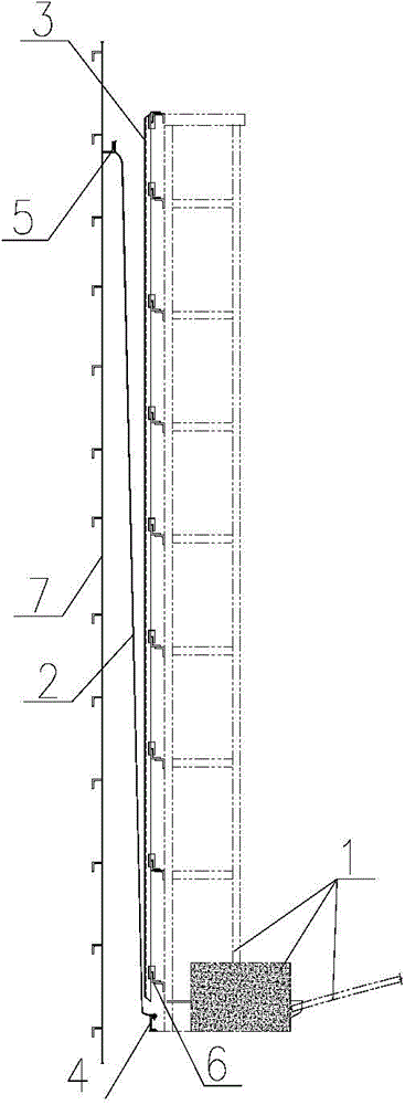 Sealing device for one-section type high-pressure rubber membrane sealing type gas holder