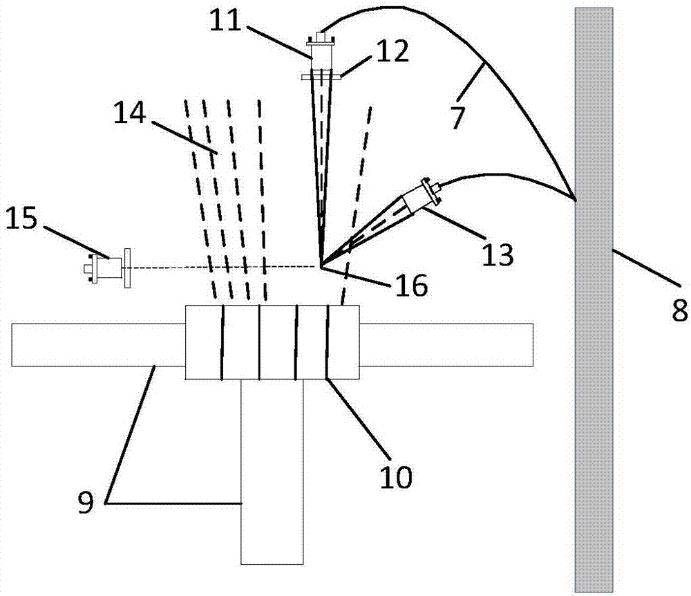 Particle speed distribution measurement system of ion thruster plume area