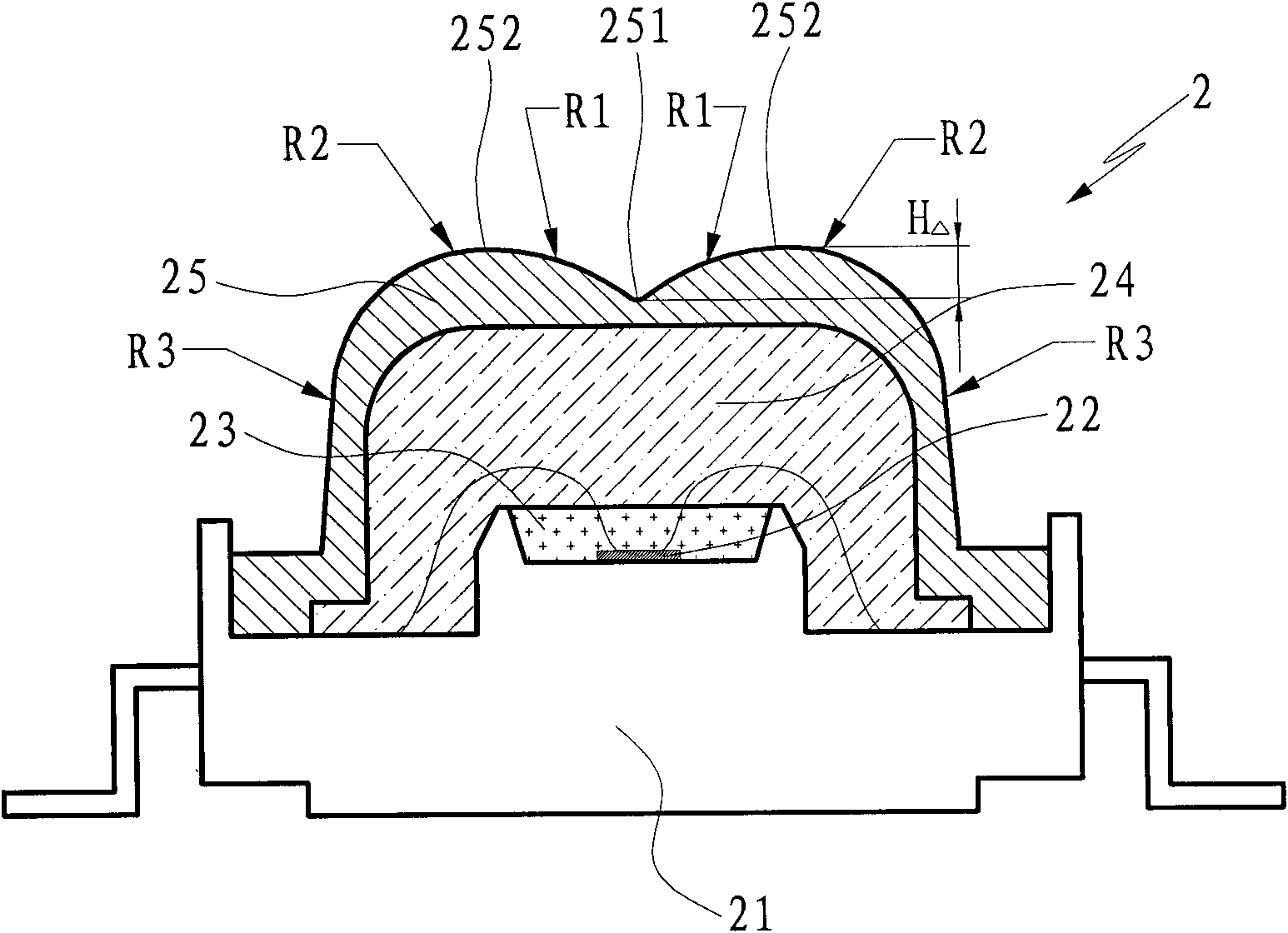 LED and LED street lamp