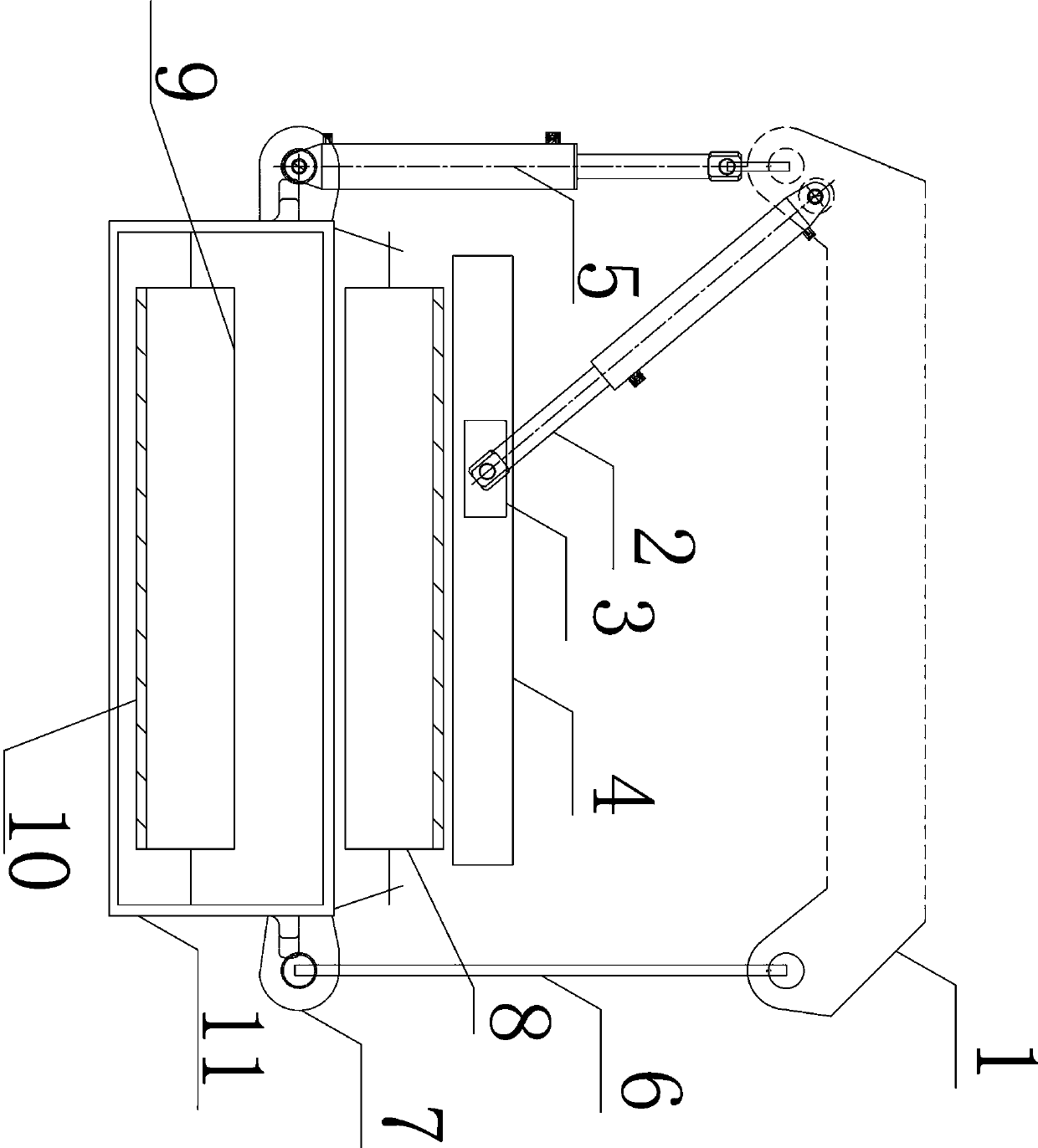 Adjustable frame rear hanging and filling belt and use method thereof