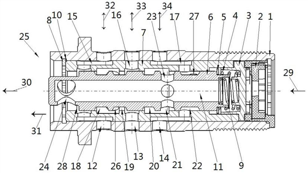 A hydraulic valve for camshaft phaser adjustment