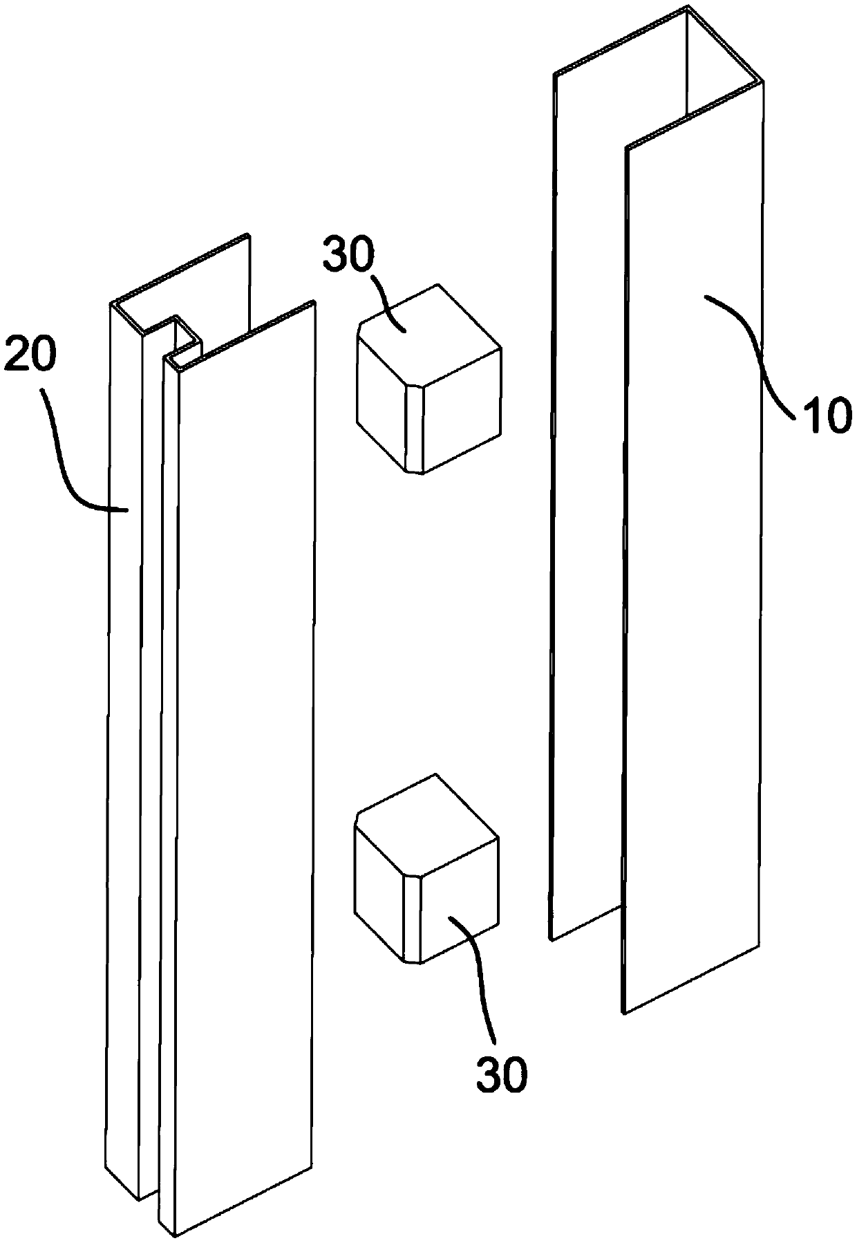 Shower door assembly having frame reinforcing and noise reducing functions