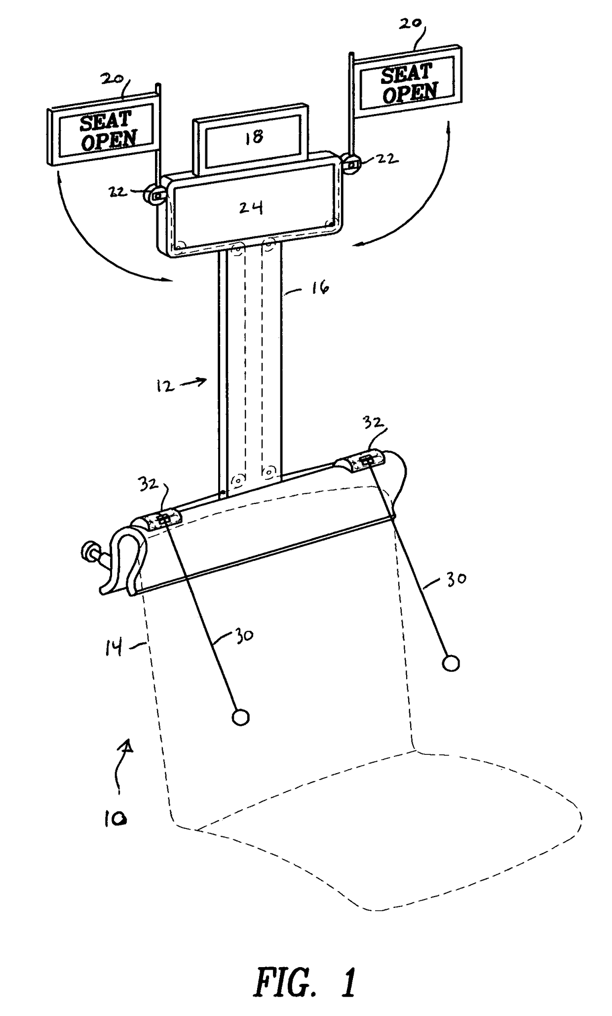 Apparatus for alerting availability of vacant poker table seats