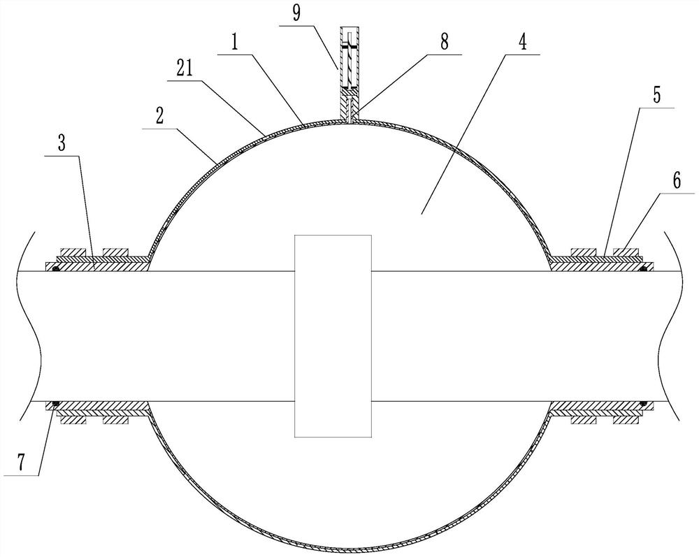 Gas path gas leakage detection structure of chromatographic instrument for laboratory