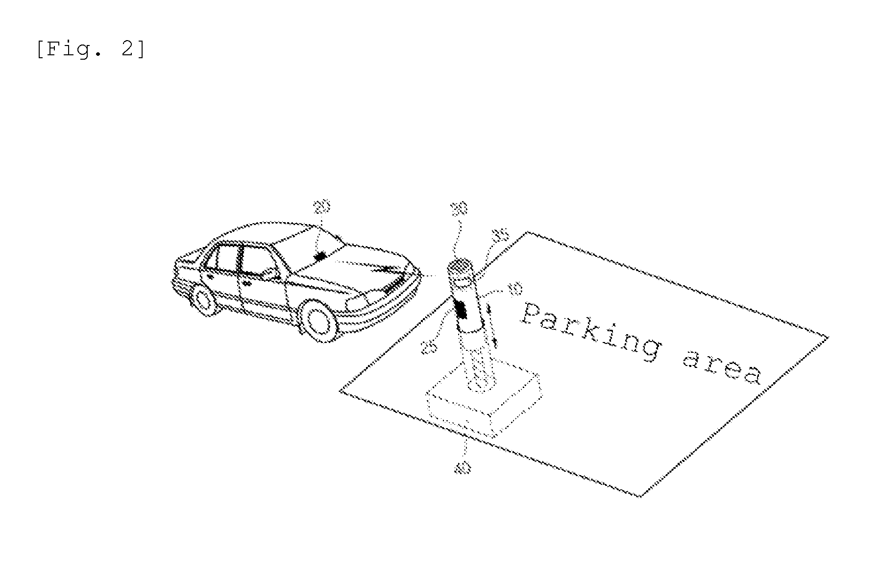 Parking barricate device with sensing vehicle