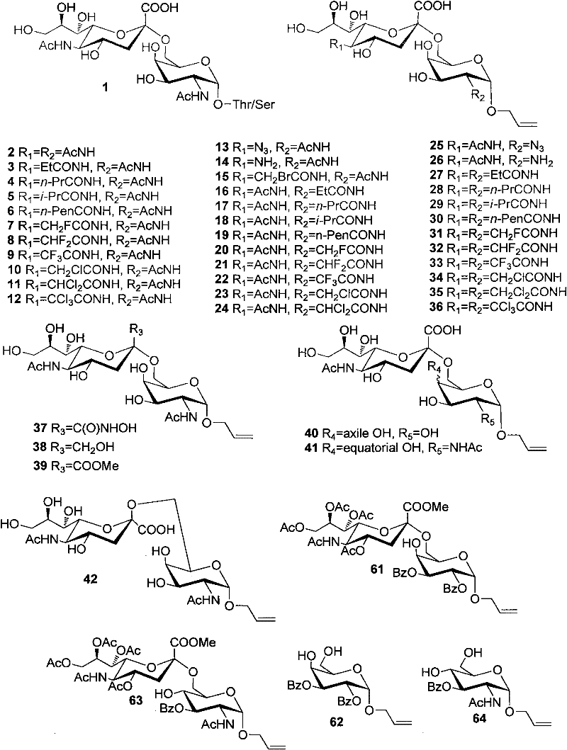 Sialic acid (α-(2→6))-d-pyranose derivative and its synthesis method and application