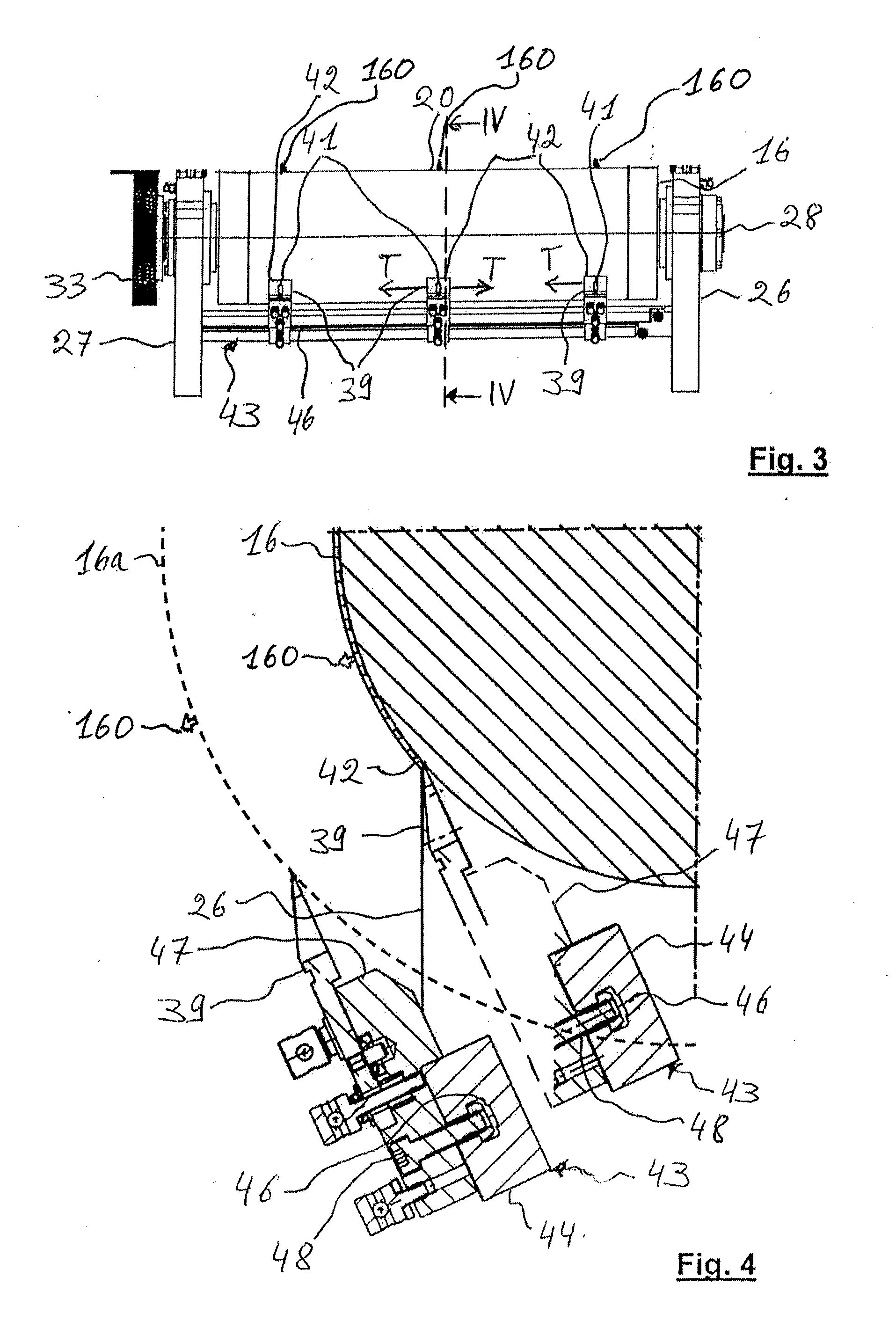 Waste stripping and cutting arrangement, cassette, unit and machine provided therewith